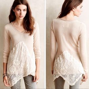 Anthropologie Angel Of The North Lace Sweater |EUC